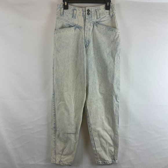 Vintage 80s Rio by Stephen Mardon Mom Jeans 11 Light Acid Wash Blue Tapered Leg - Picture 1 of 11